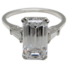 Anello con diamante vintage certificato GIA da 3 carati D IF Winston, allungato con rapporto 1,78