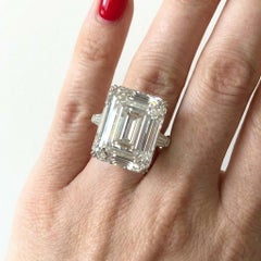 GIA Certified 30 Carat Emerald-Cut Diamond Ring