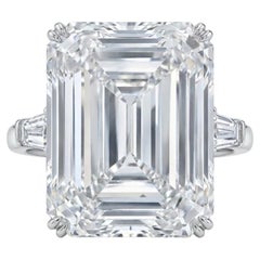 GIA Certified 30 Carat Emerald-Cut Diamond Ring