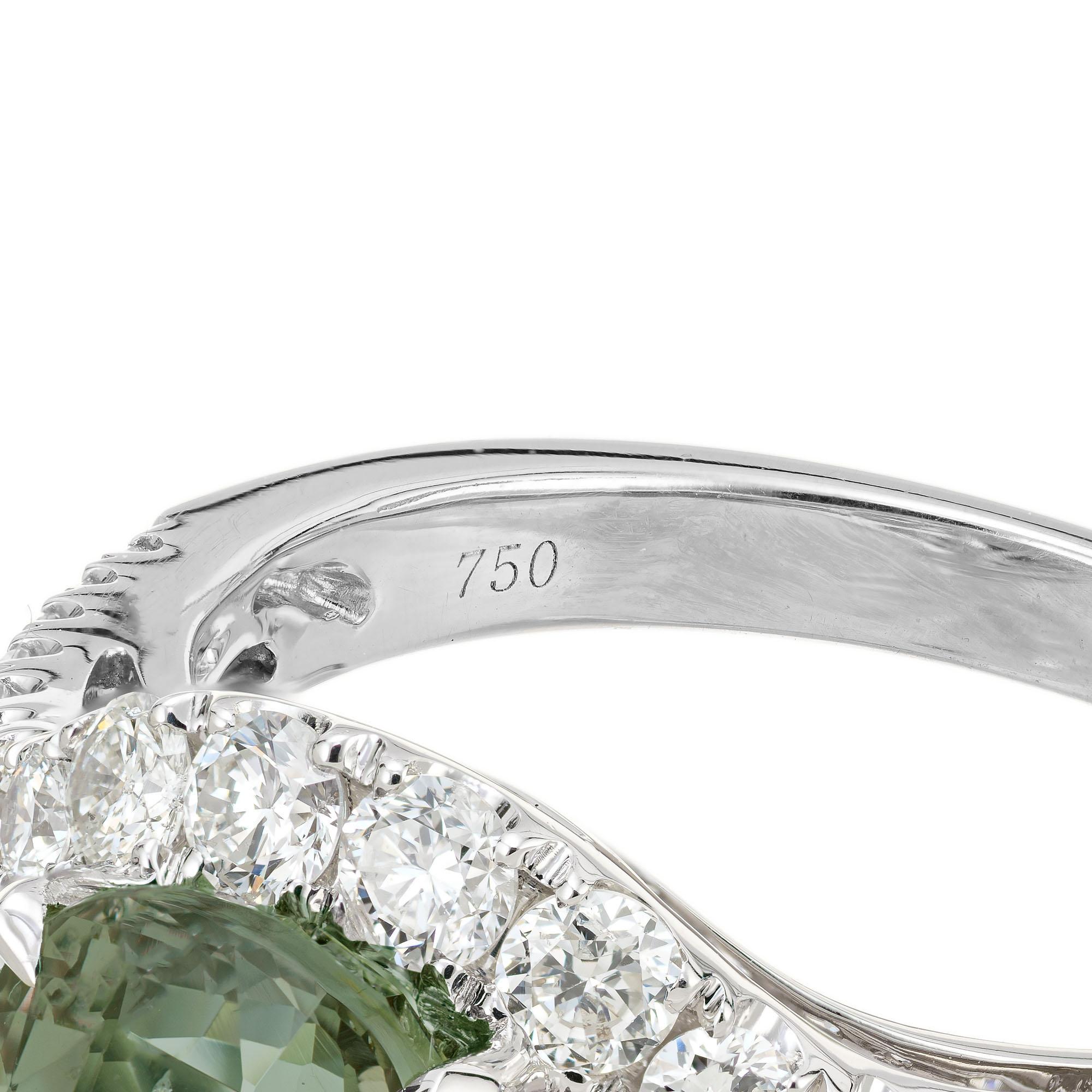 GIA-zertifizierter 3,00 Karat ovaler Alexandrit-Diamant-Halo-Verlobungsring aus Gold im Angebot 3