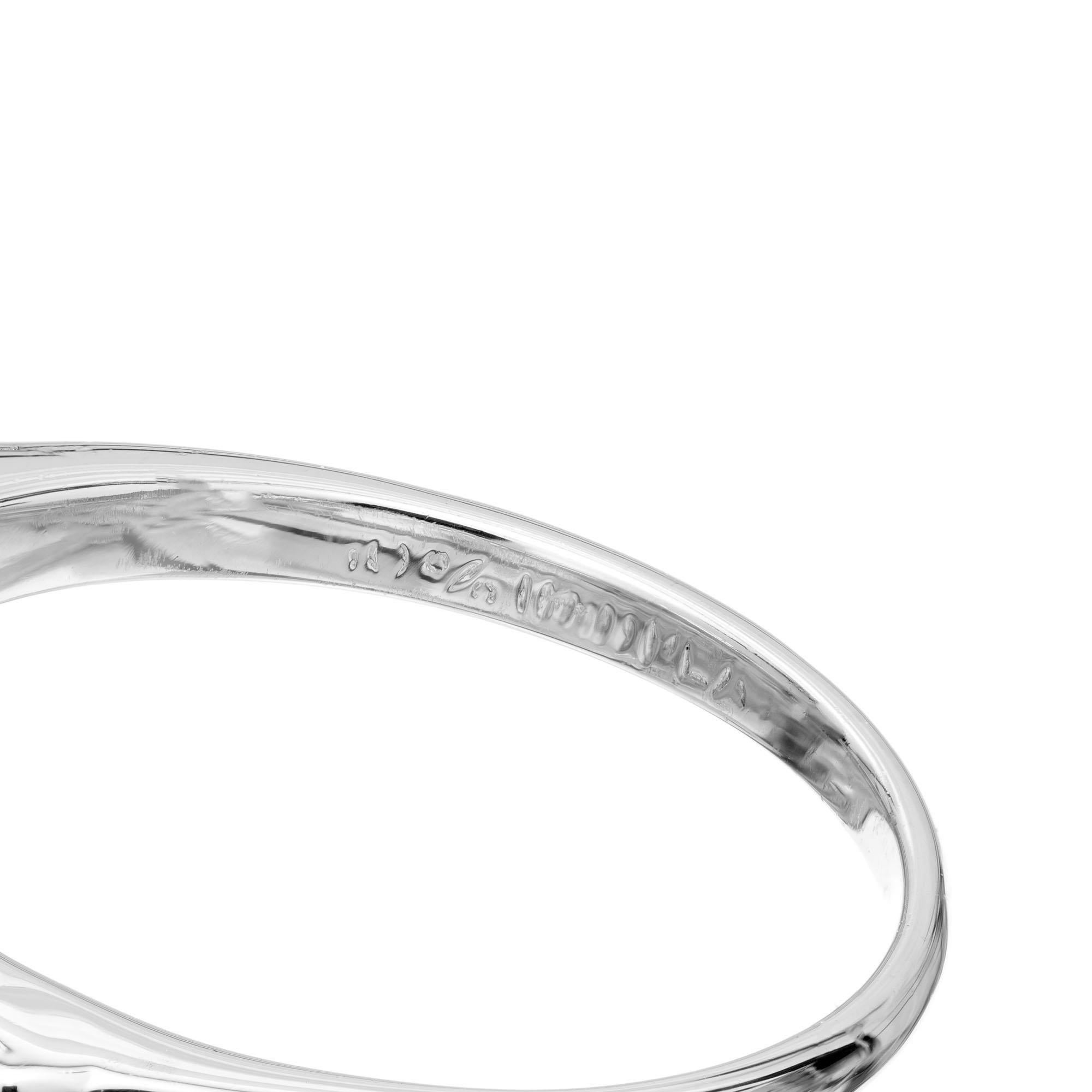 GIA Certified 3.00 Carat Blue Yellow Sapphire Diamond Engagement Ring 1