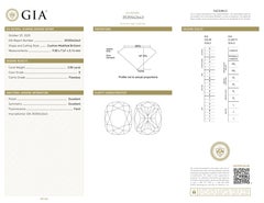 GIA-zertifizierter 3,00-Karat-Diamantring mit Kissenschliff und drei Steinen