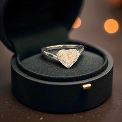 GIA Certified 3.00 Carat D Color VVS1 Heart Diamond Ring in 18K White Gold