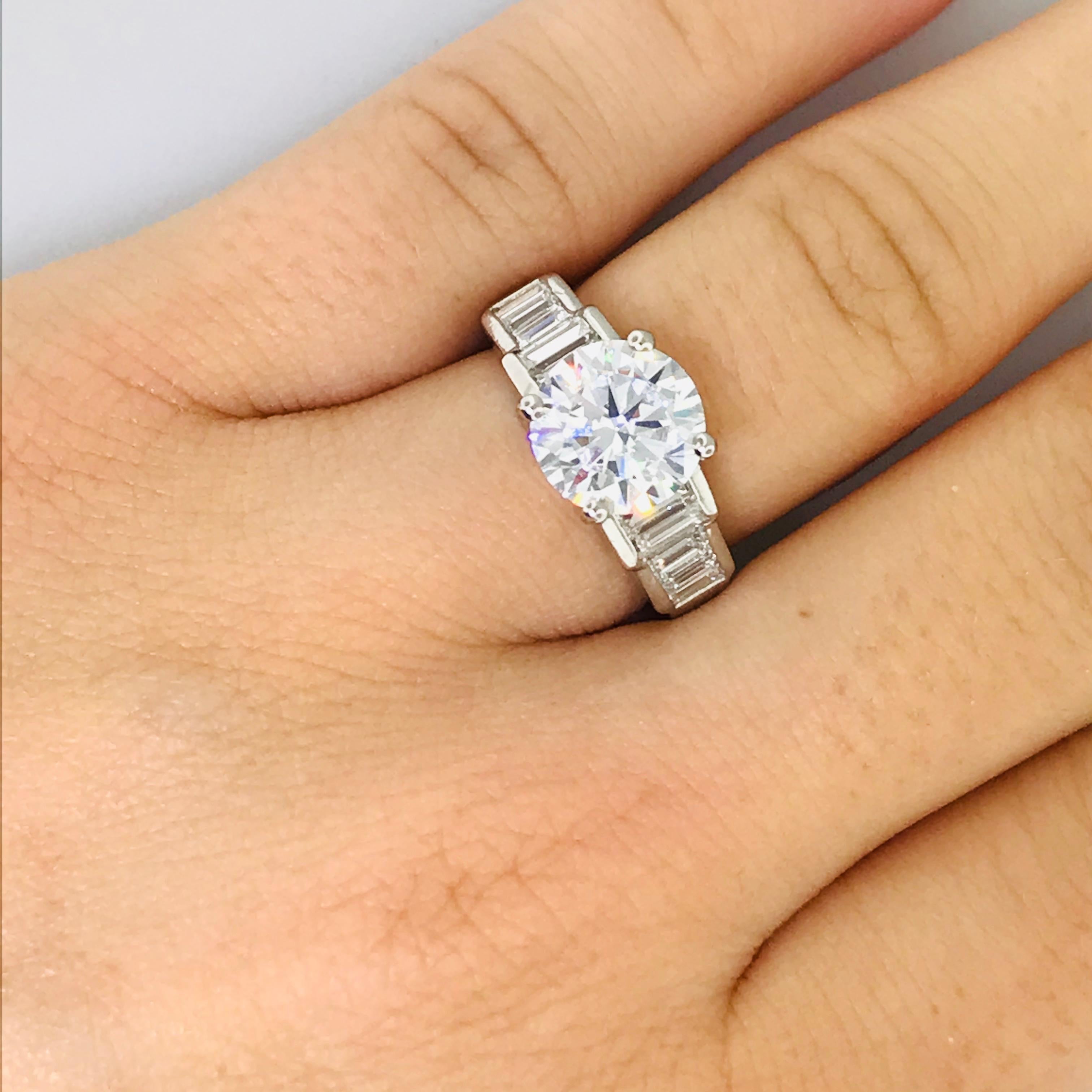 3 carat platinum diamond ring