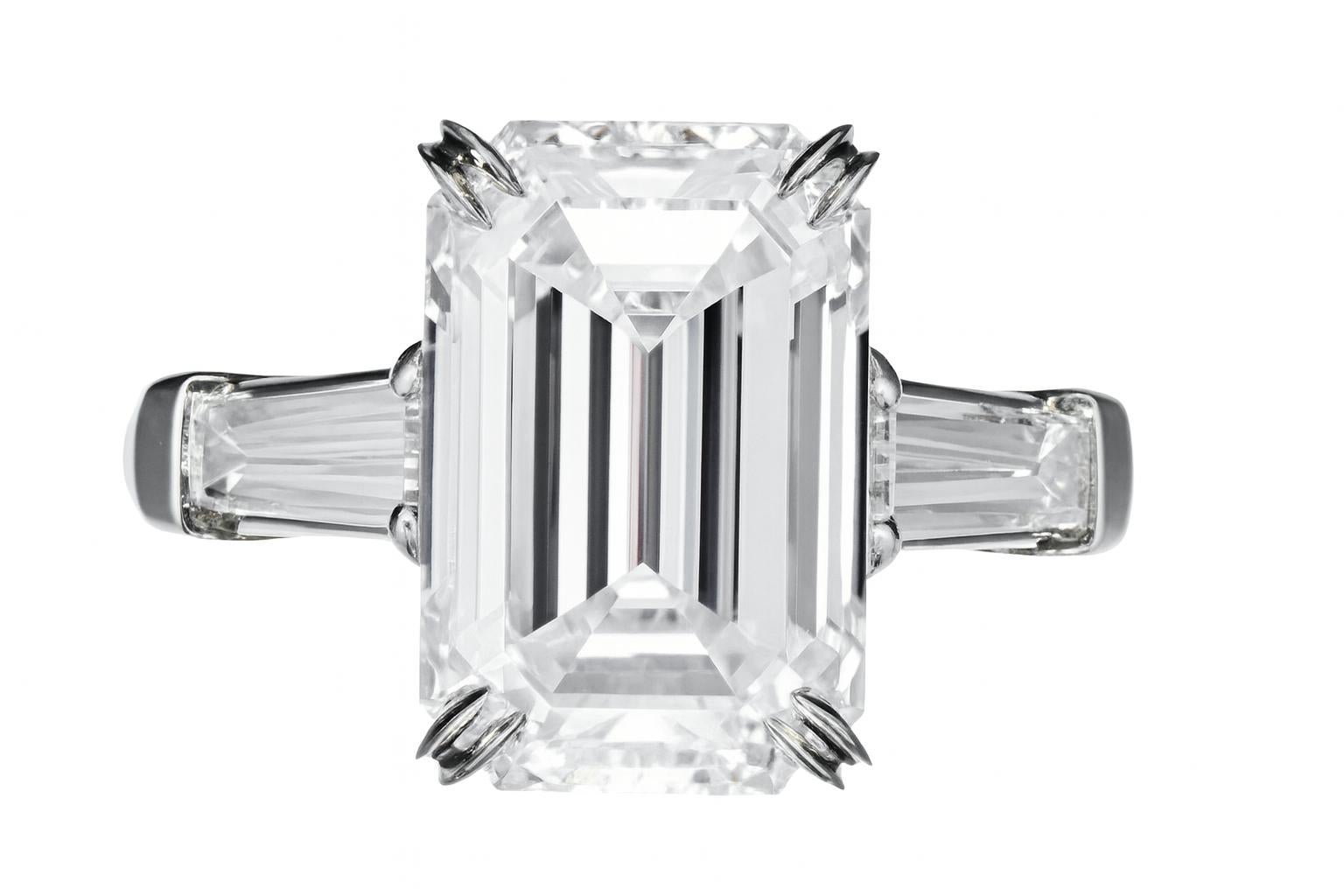 GIA-zertifizierter 3,01 Karat Diamantring mit Smaragdschliff E Farbe VVS2 Reinheit