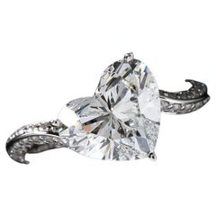 GIA zertifiziert 3,00 Karat F/VS1 Herzform Diamant 18K Gold Solitär Ring