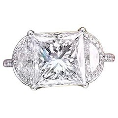 GIA-zertifizierter 3,00 Karat F/VVS  Natürlicher Diamant 18K Gold Ring