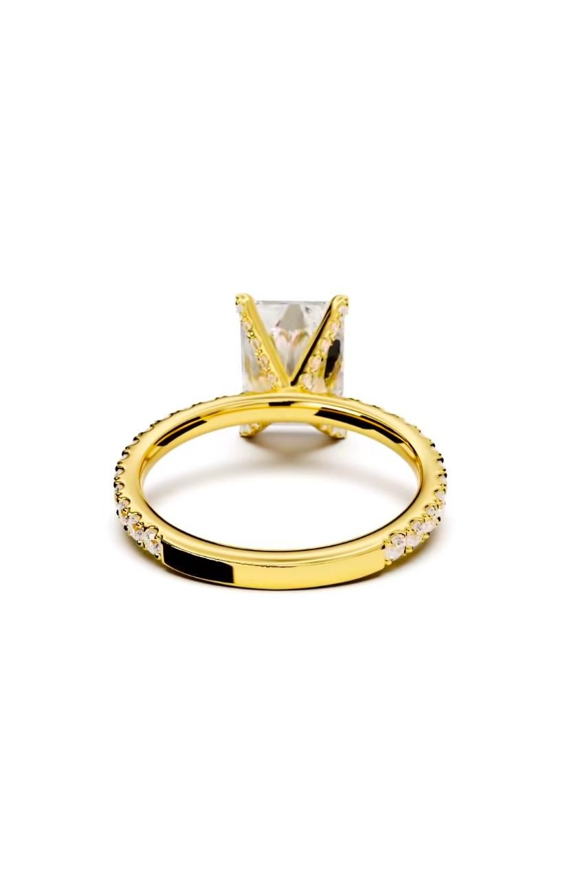 GIA Certified 3.00 Carat F/VVS1 18K Gold Solitaire Ring For Sale 1