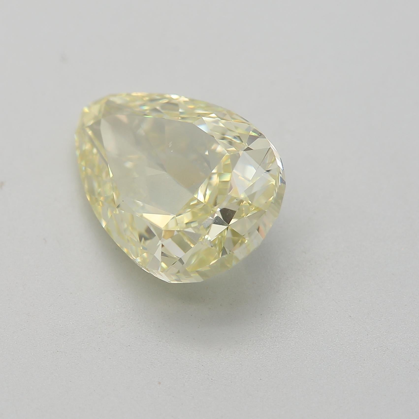 Pear Cut GIA Certified 3.00 Carat Fancy Yellow VS2 Clarity Diamond For Sale