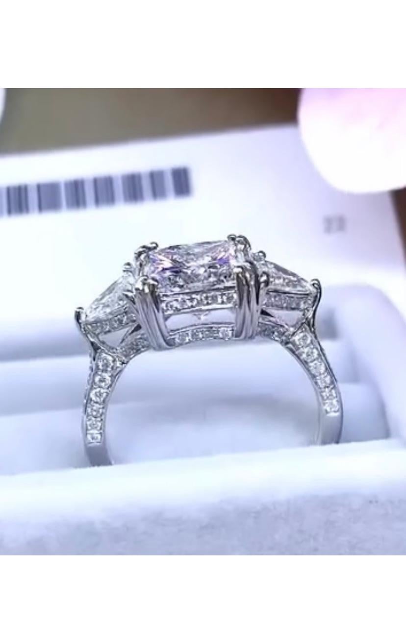 Women's or Men's GIA Certified 3.00 Carat  EX EX Natural Diamond  18k Gold Ring  For Sale