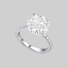 GIA Certified 3.00 Carat Round Brilliant Cut Diamond Solitaire Ring VVS