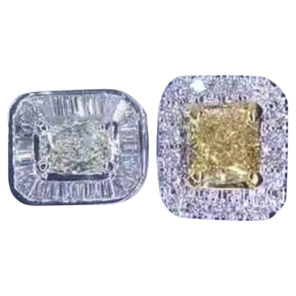 GIA Certified 3.00 Carats Diamonds 18K Gold Ring