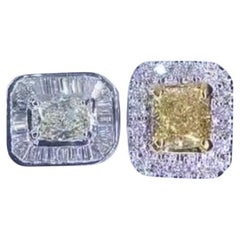 GIA Certified 3.00 Carats Diamonds 18K Gold Ring
