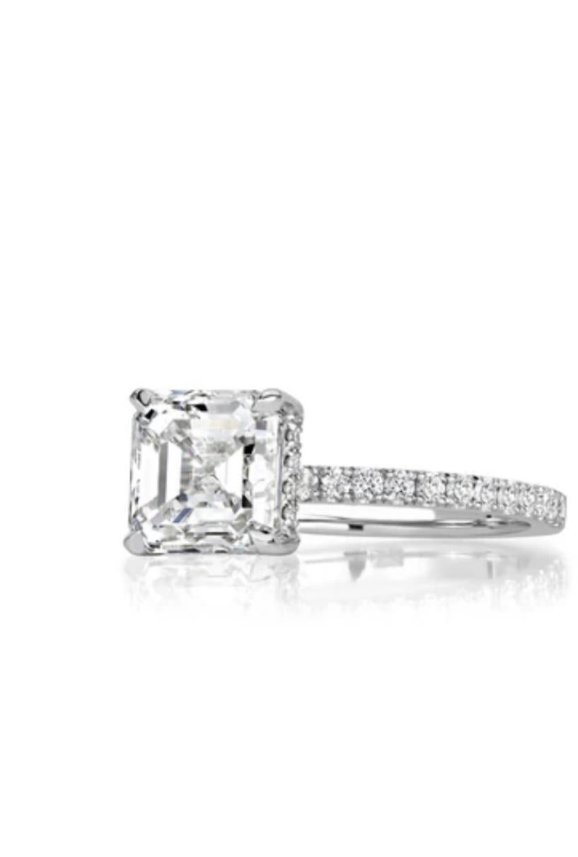 Certificado GIA 3,00 quilates F/VS1  Anillo solitario de oro de 18 quilates con diamantes en venta 2