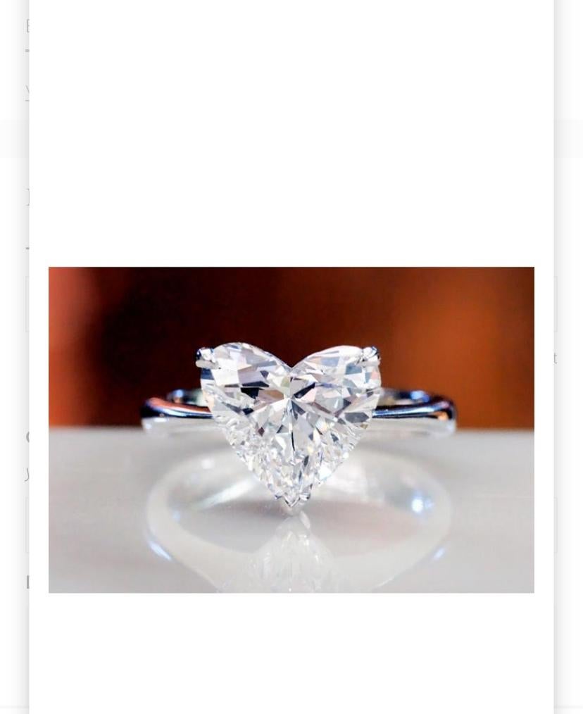 GIA Certified 3.00 Carats FLAWLESS clarity D color Heart Shape Diamond Gold Ring For Sale 3