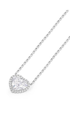 GIA Certified 3.00 Carats Natural Diamond  18K Gold Necklace