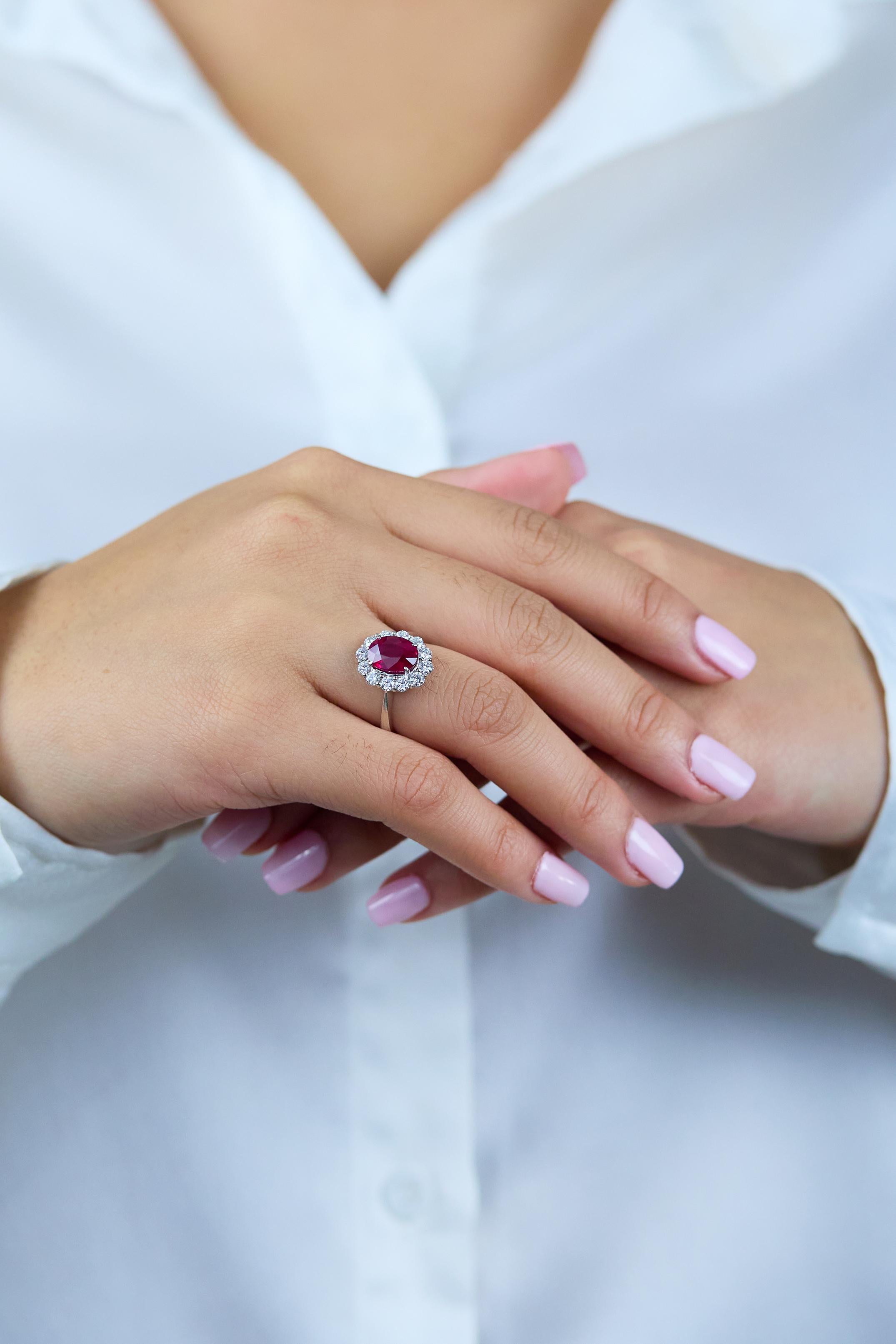 ruby halo engagement ring