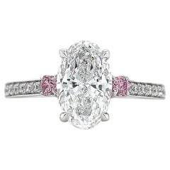 GIA Certified 3.00 Ct D/VVS1 Oval Shape Diamond 18K Gold Ring