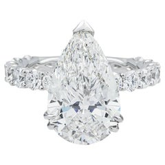 GIA Certified 3.00 Ct  FLAWLESS / D color 18K Gold Solitarie Ring
