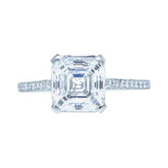 GIA-zertifizierter Diamantring mit 3::01 Karat im Asscher-Schliff