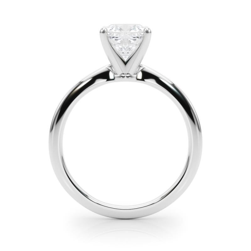 GIA Certified 3.01 Carat Cushion Prong Set Solitaire Platinum Diamond Ring Neuf à New York, NY