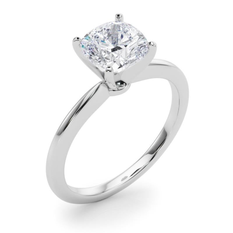  GIA Certified 3.01 Carat Cushion Prong Set Solitaire Platinum Diamond Ring Pour femmes 