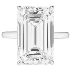 GIA Certified 3.01 Carat Emerald Cut Diamond F VS2 Platinum Solitaire Ring