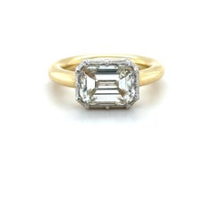 GIA Certified 3.01 Carat Emerald Cut Diamond Ring