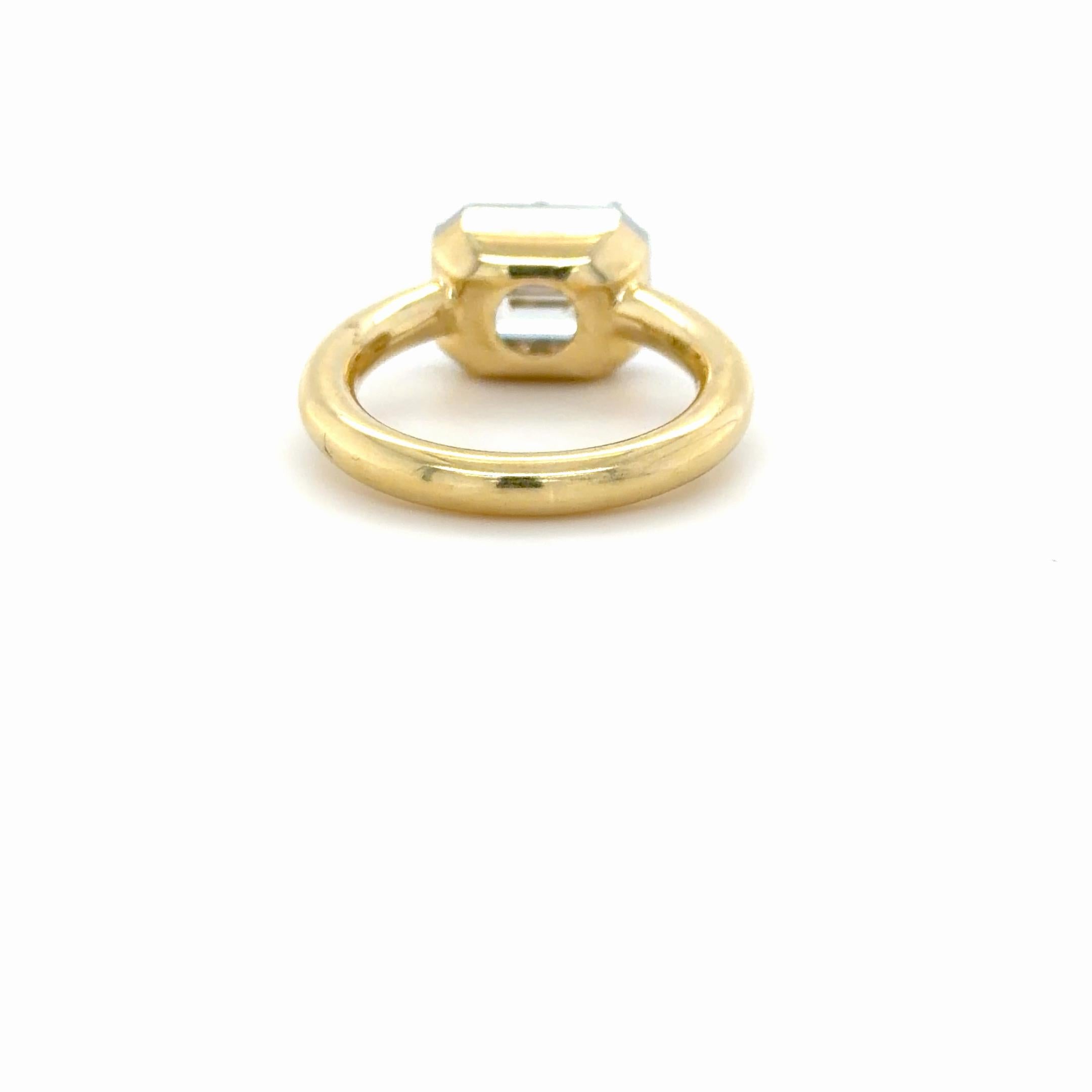 Taille émeraude Bague en diamant certifié GIA de 3,01 carats, taille émeraude en vente