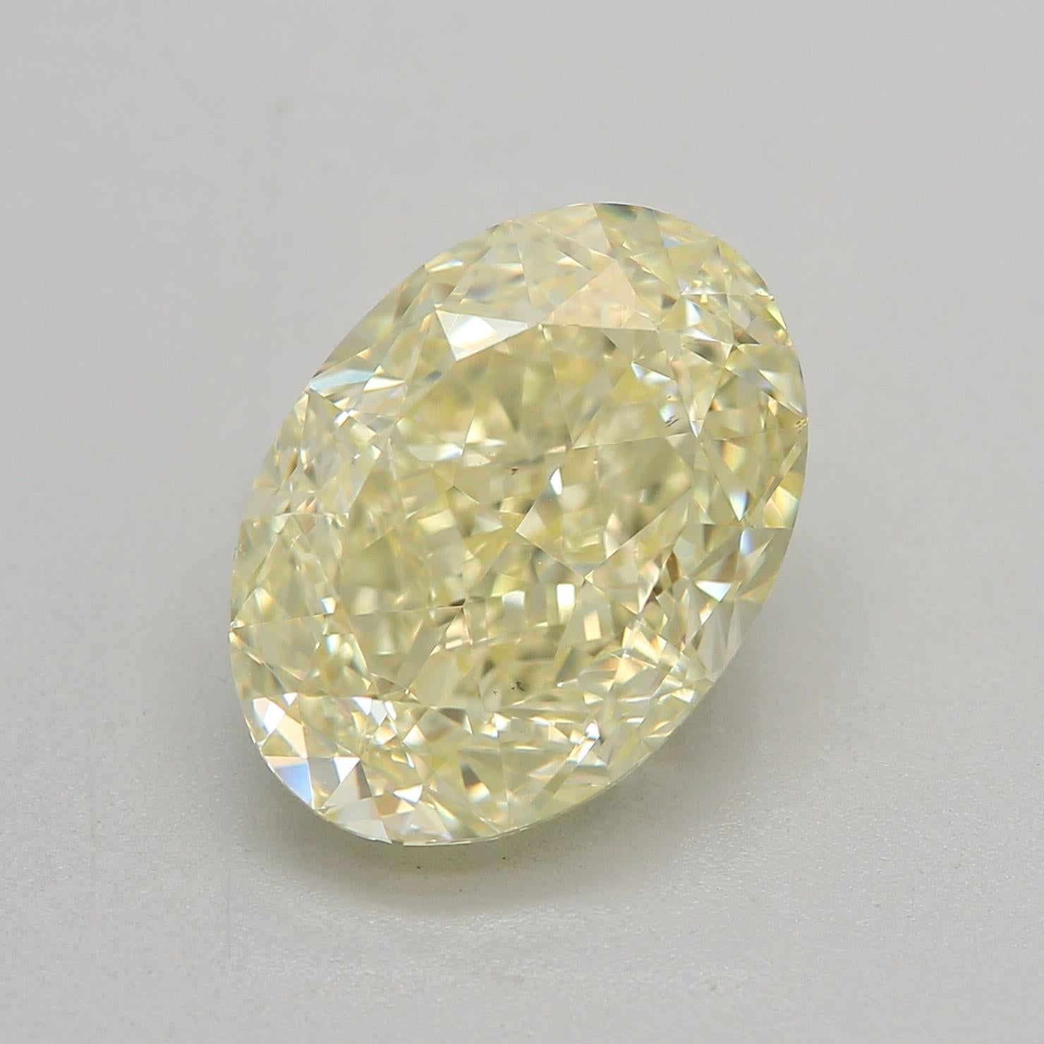 Certificate: GIA 
Report Number: 2231215665
Shape And Cut: Oval
Carat Weight: 3.01 carat
Measurements: 10.16 x 7.29 x 5.00 mm
Color Grade: Fancy Light Yellow 

FEATURES OF THE DIAMOND:

This Fancy Light Yellow diamond is a soft and delicate diamond