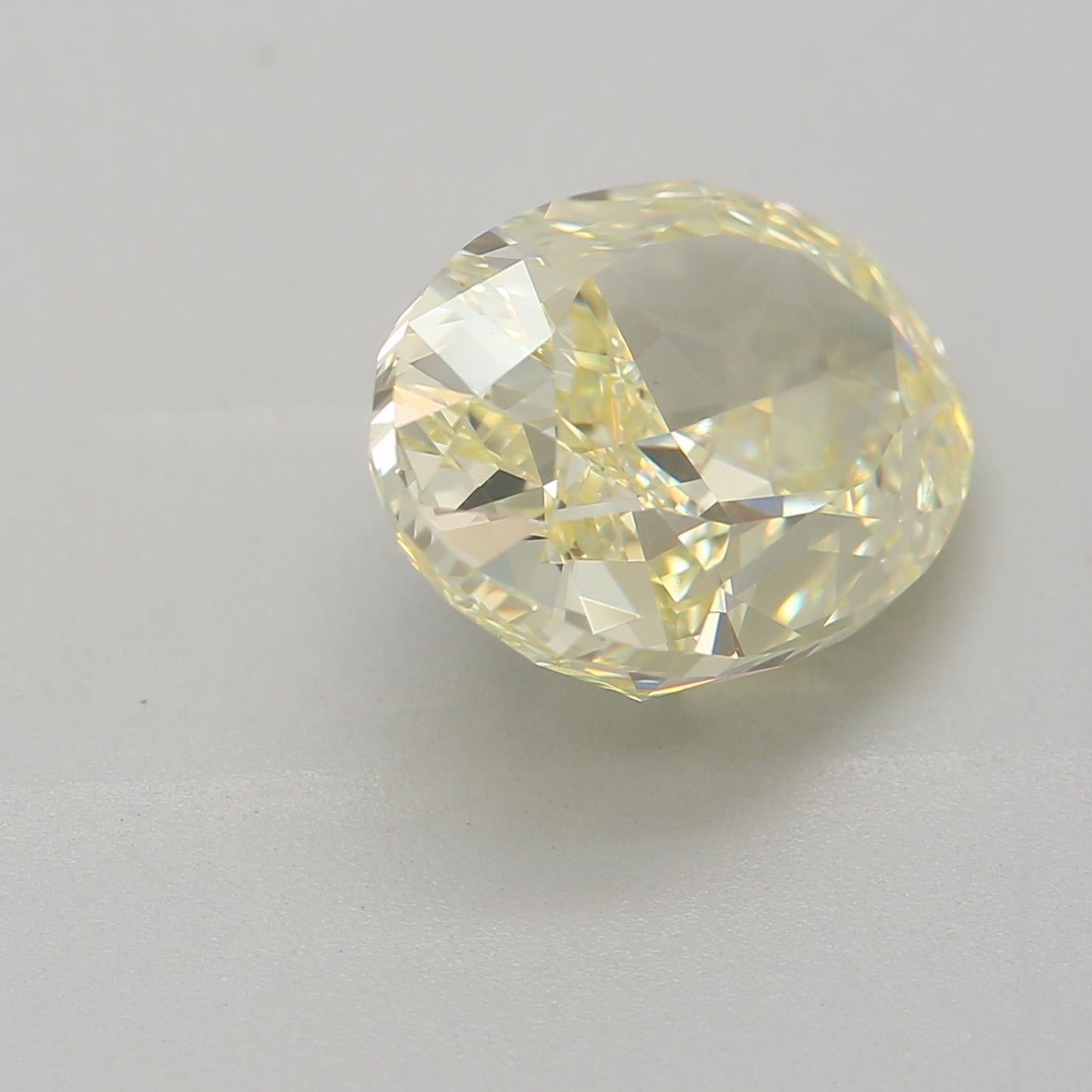 GIA Certified 3.01 Carat Fancy Light Yellow VS2 Clarity Diamond 1