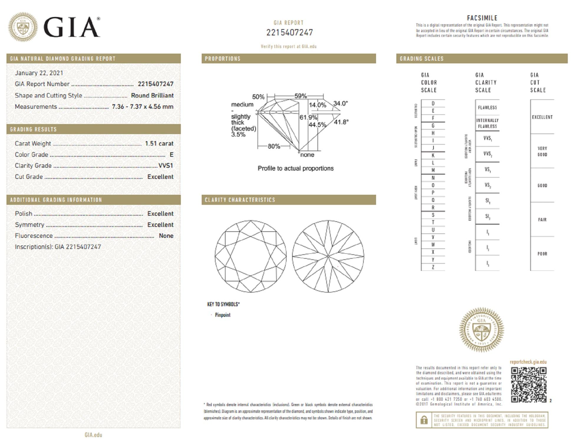 Round Cut GIA Certified 3.01 Carat GIA Certified Diamond Studs E/F VVS1