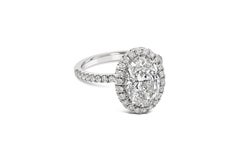 Roman Malakov GIA Certified 3.01 Carats Oval Cut Diamond Halo Engagement Ring
