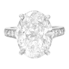 GIA Certified 3.01 Carat Oval Diamond VVS1 Ring