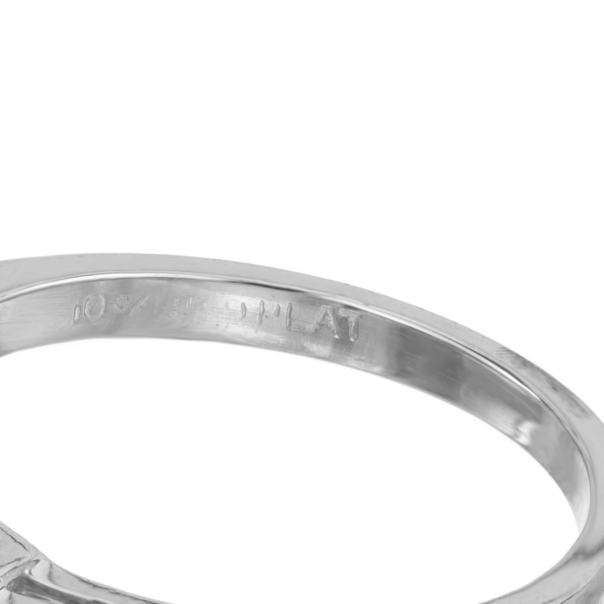 GIA Certified 3.01 Carat Oval Natural Sapphire Diamond Platinum Engagement Ring For Sale 2