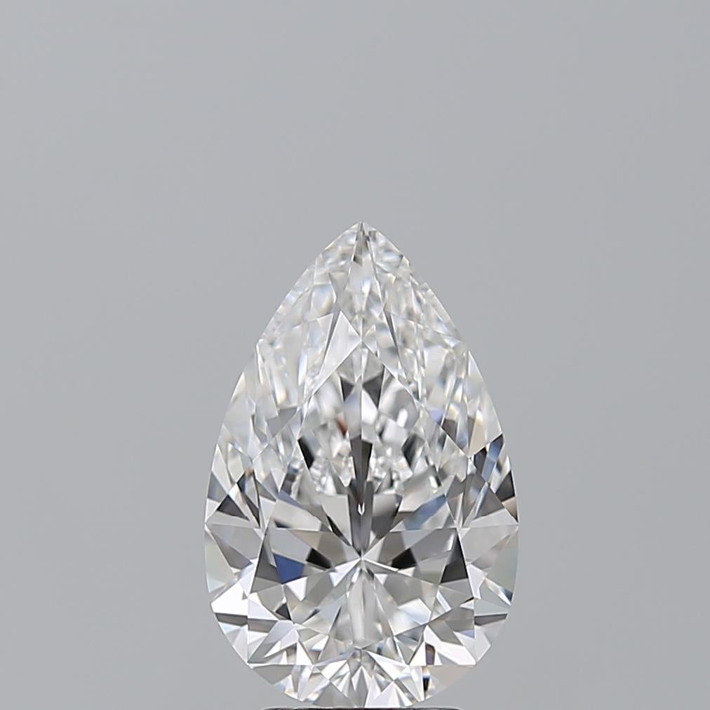 Contemporary GIA Certified 3.01 Carat Pear Cut Diamond Solitaire Ring with pavè in Platinum For Sale