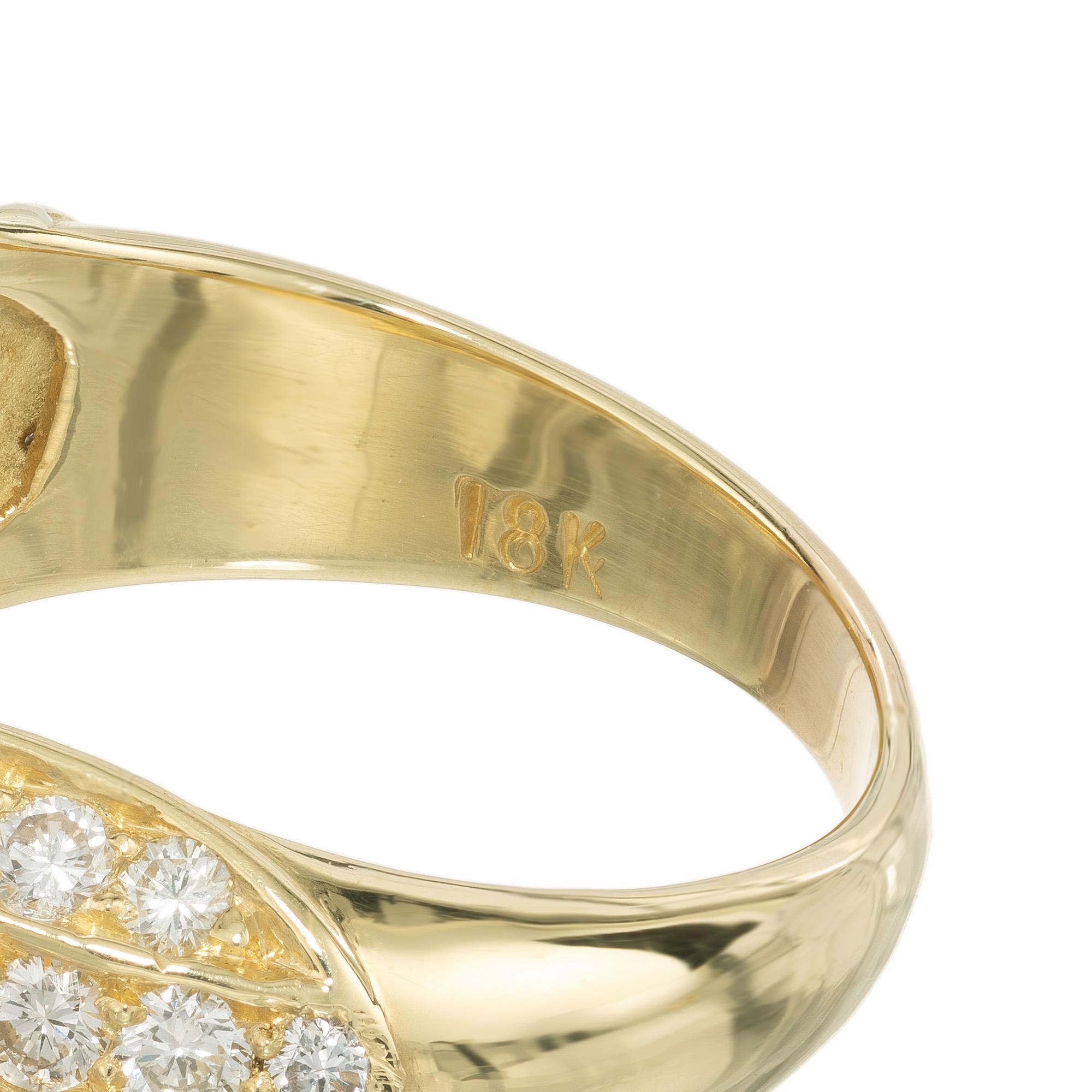 GIA Certified 3.01 Carat Round Diamond Yellow Gold Engagement Ring For Sale 2