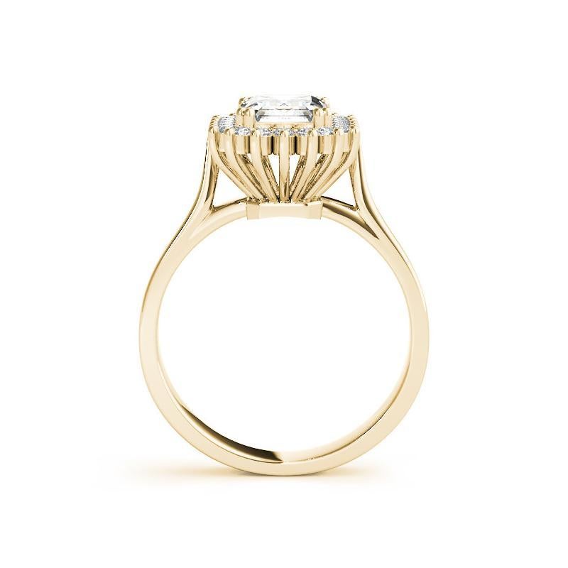Anello con diamanti a grappolo radiante vintage da 3,01 carati certificato GIA In condizioni Nuovo in vendita a New York, NY