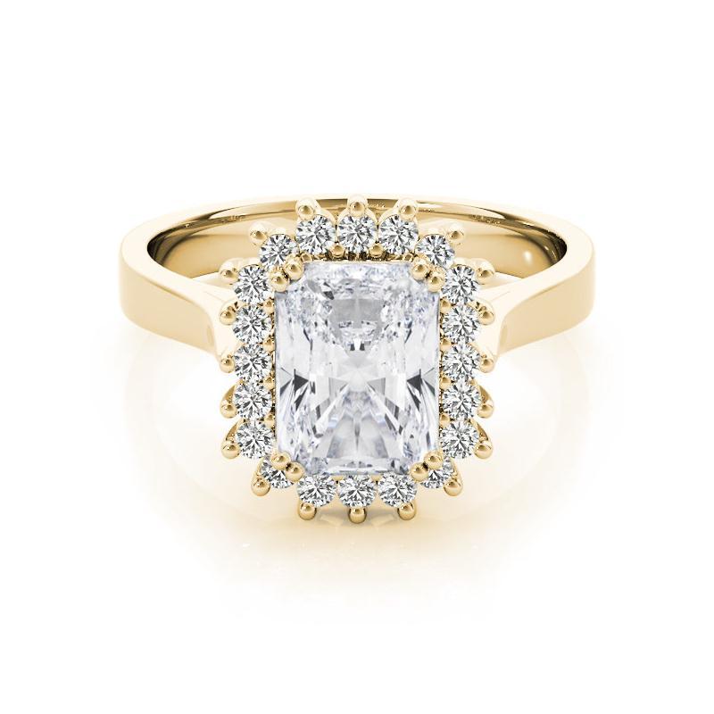 Anello con diamanti a grappolo radiante vintage da 3,01 carati certificato GIA in vendita