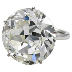 Spectra Fine Jewelry, GIA Certified 30.12 Carat Old European-Cut Diamond Ring