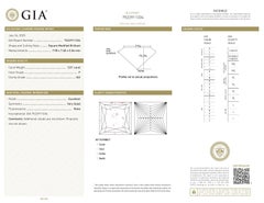 GIA zertifiziert 3,01ct F SI2 Prinzessin Diamant lose oder in Solitär-Ring gesetzt