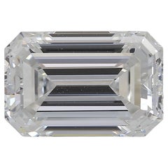 GIA zertifiziert 3,01ct F VS1 Smaragdschliff Diamant lose oder in Solitär Ring gesetzt