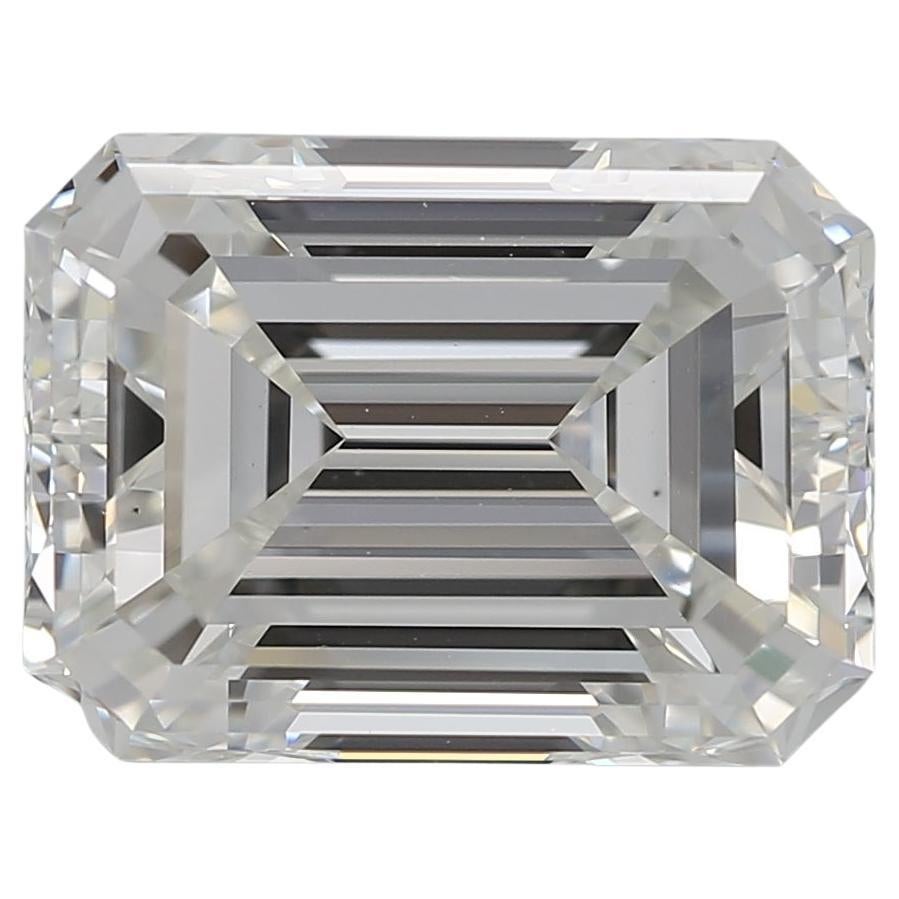 GIA zertifiziert 3,01ct H VS1 Smaragdschliff Diamant lose oder in Solitär Ring gesetzt