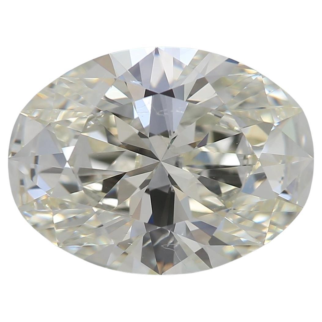 Diamante ovale certificato GIA 3,01ct J SI1 sciolto o incastonato in un anello solitario