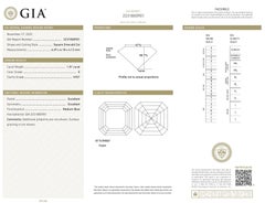 Coppia di diamanti quadrati taglio smeraldo certificati GIA da 3,01ct