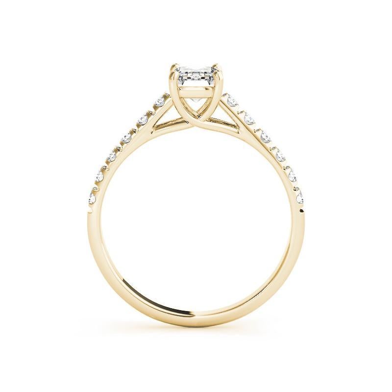 Bague à diamant certifié GIA 3.01ct Radiant Pave Trellis Entwined Prong Neuf - En vente à New York, NY