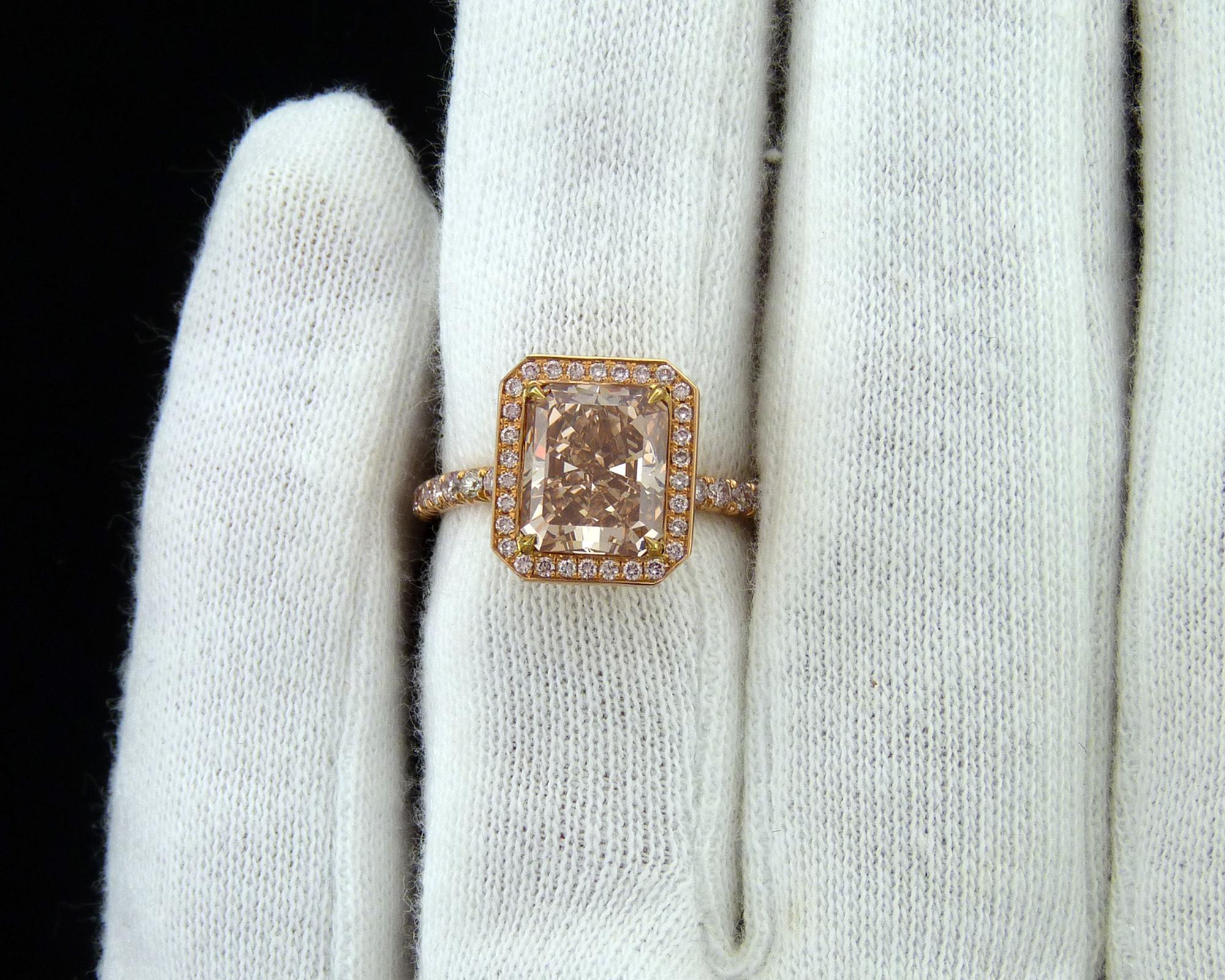 fancy brown diamond engagement ring
