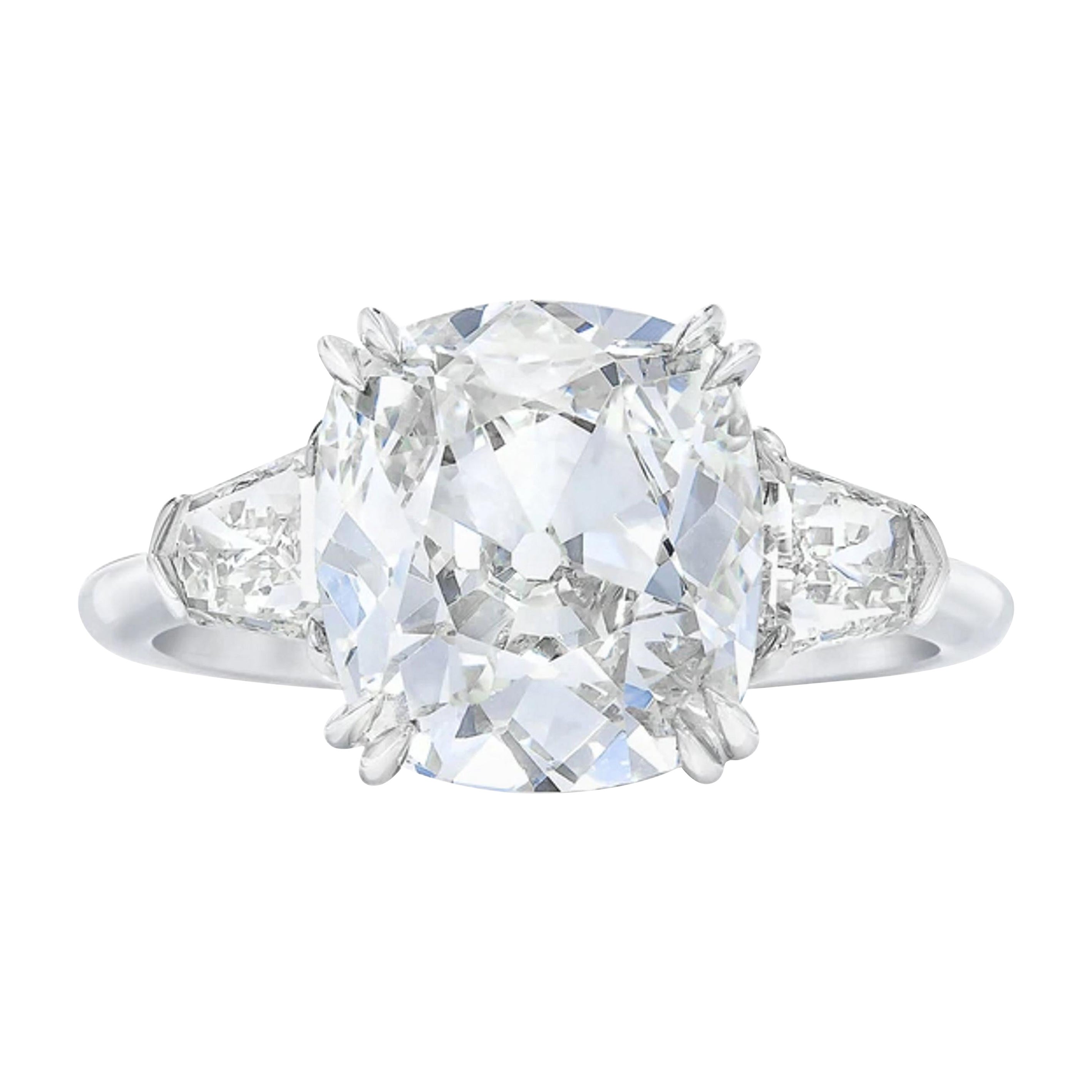 Anello con diamante brillante Old Mine certificato GIA da 3,02 carati G VS2