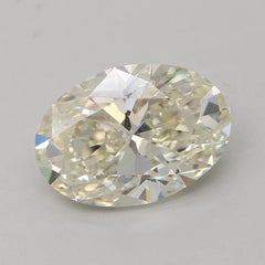 GIA Certified 3.02 Carat Light Greenish Yellow SI1 Clarity Diamond