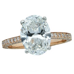 Vivid Diamonds 3.01 Carat Oval Cut Diamond Engagement Ring Vivid Diamonds 3.01 Carat Oval Cut Diamond Engagement Ring